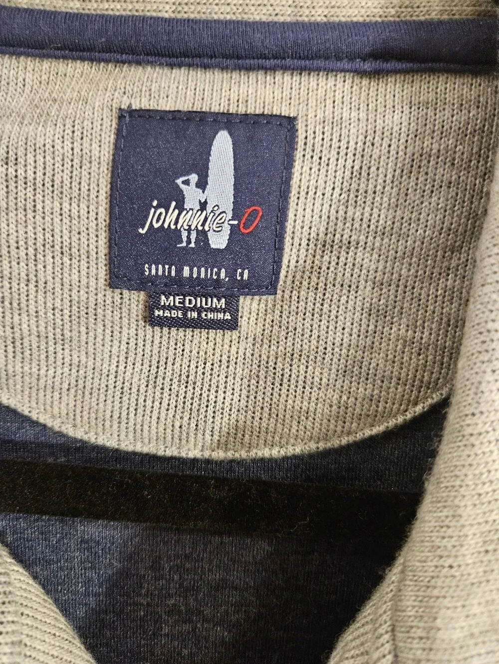 JOHNNIE-O Tudor Knit Jacket Men Size Medium Gray